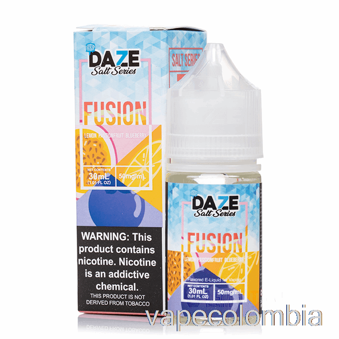 Vape Recargable Helado De Limón, Maracuyá Y Arándano - 7 Daze Fusion Salt - 30ml 30mg